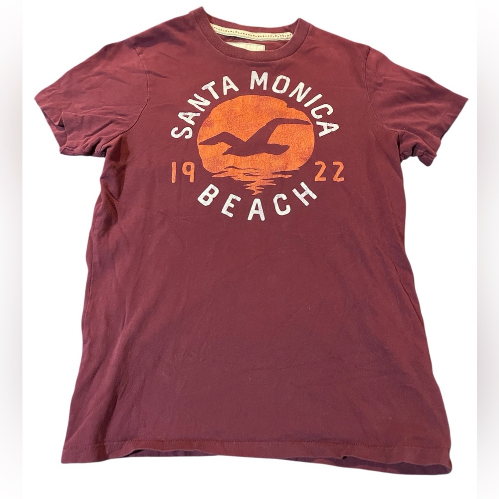 Hollister Santa Monica Beach Tee - Burgundy